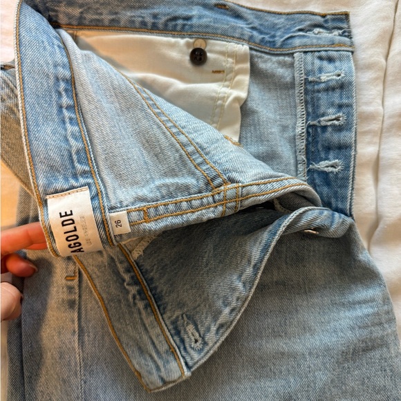 Agolde Sky Blue Denim criss cross jeans - Picture 4 of 6